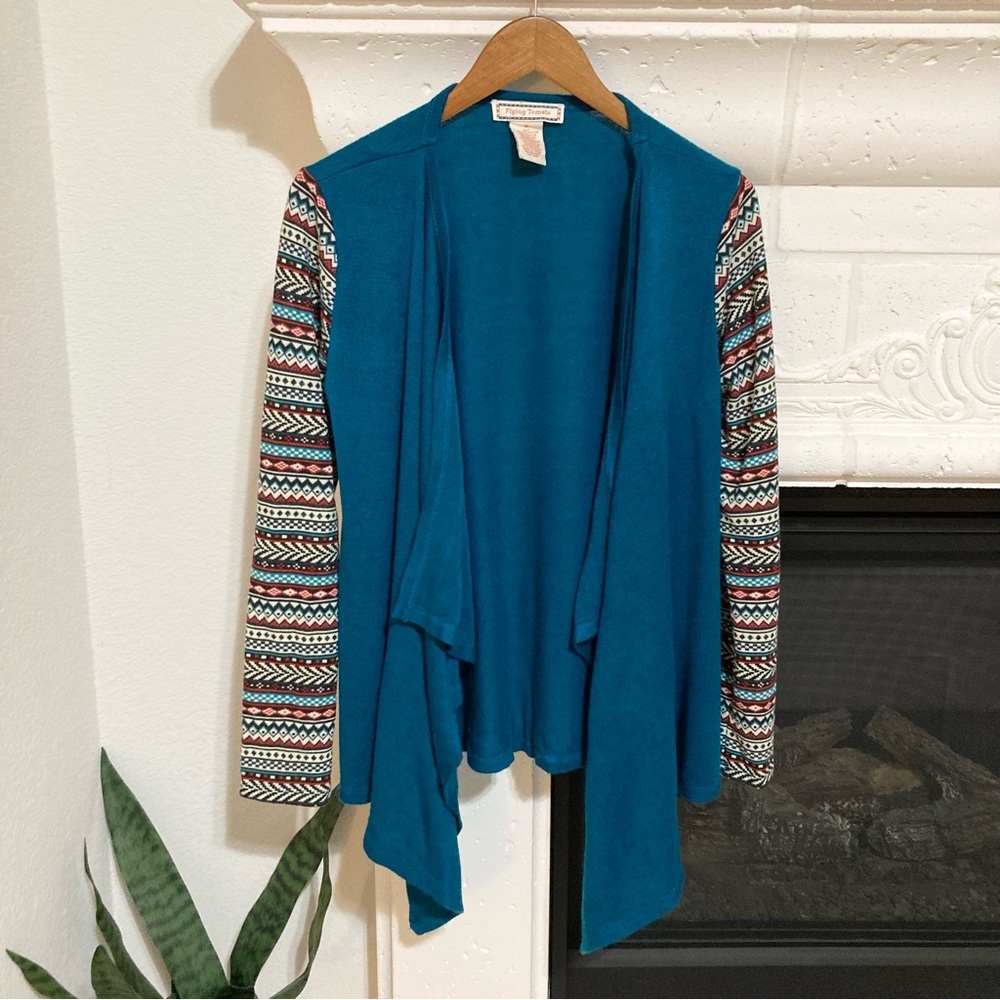 Flying Tomato Teal Blue Cardigan Size Medium M